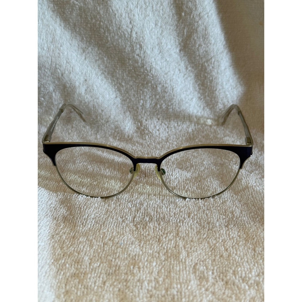 Tommy Hilfiger Eyeglasses Womens 52-16-140 Blue Gold TH 1359‎ Cat Eye